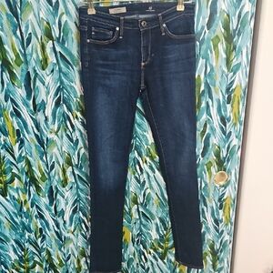 AG Adriano Goldschmied The Harper Skinny Jeans Dark Blue - Size 25R
